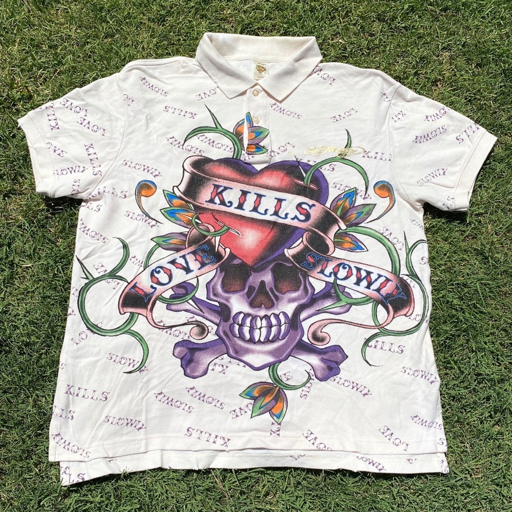 Vintage Ed Hardy Christian Audigier Polo tee